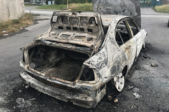 В Бурятии горел автомобиль