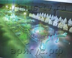 К Новому году на главной площади Улан-Удэ появится 14-метровая елка и каток со световой крышей