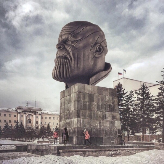 В Улан-Удэ голову Ленина превратили в «Таноса»