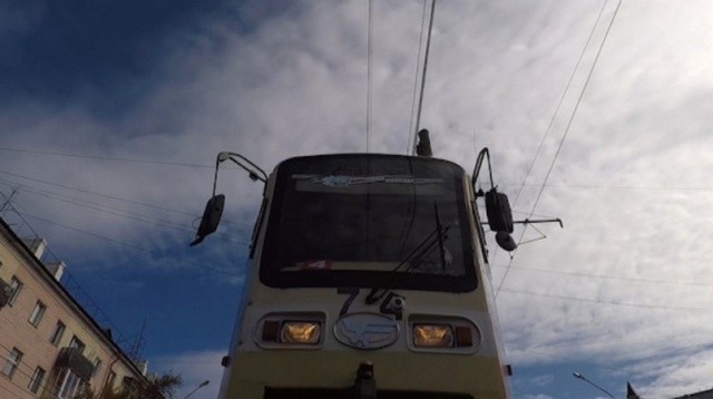 Трамвай сошел с рельсов в центре Улан-Удэ 
