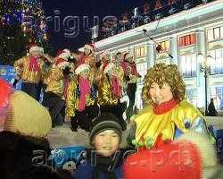 В самом центре Улан-Удэ начались первые празднования Нового года