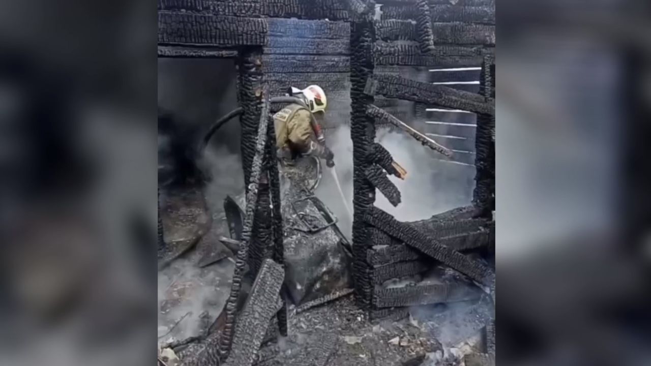 В Бурятии нашли тело человека на пожаре. ВИДЕО