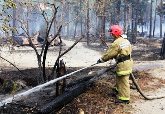 В Бурятии пожарные и лесники десять часов тушили пламя, чтобы спасти село