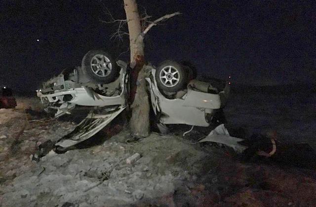 В Бурятии в ДТП автомобиль перевернулся и врезался в дерево (ФОТО)