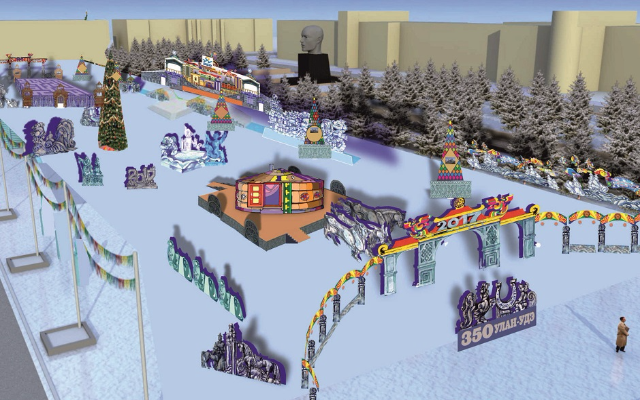 «Площадь в петухах»: В Улан-Удэ построят ледовый городок за пять миллионов  рублей