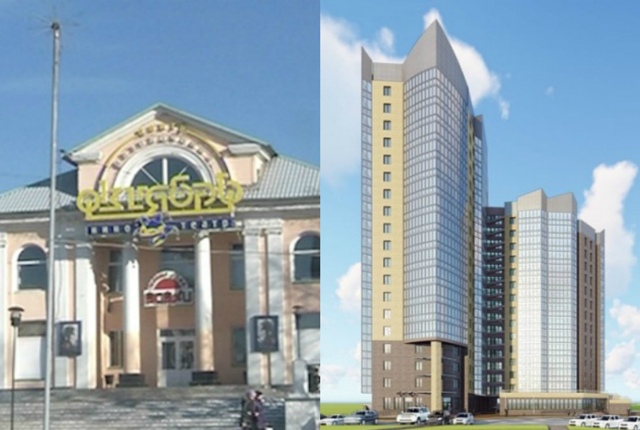 В Улан-Удэ на месте кинотеатра «Октябрь» возведут 19-этажную высотку