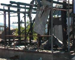В Улан-Удэ сгорел торговый павильон, главная версия – поджог