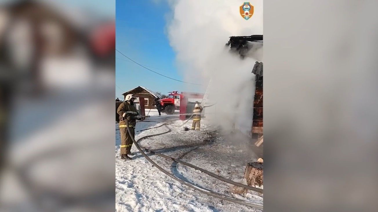 Пожар в кабанском районе