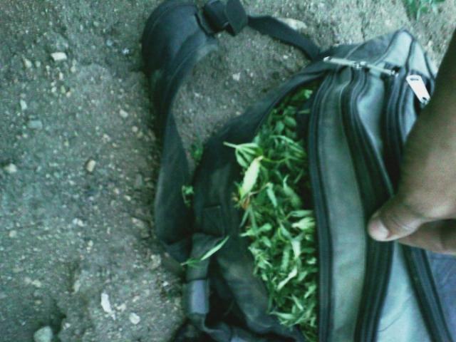 В Бурятии неисправимый наркоман, встретив полицейских, выбросил рюкзак с мариуханой