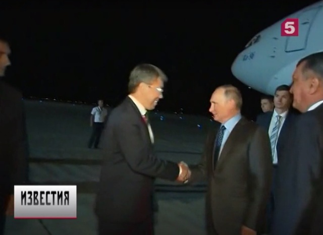 В Сети появилось видео прибытия Путина в Улан-Удэ 