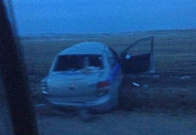 На трассе в Бурятии перевернулся автомобиль с сотрудниками ДПС (ФОТО)