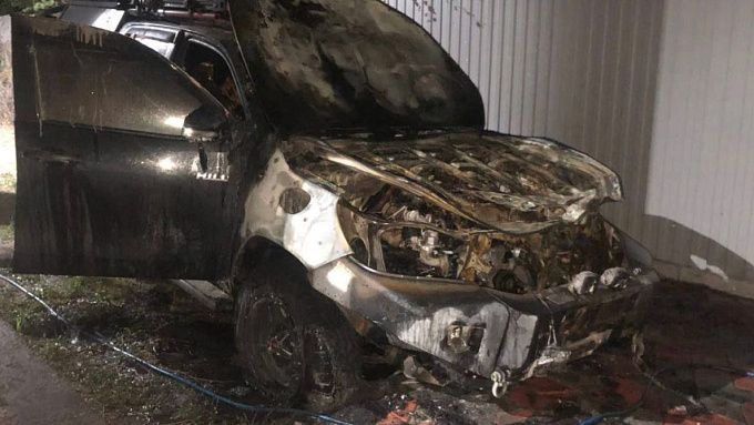 Автомобиль сгорел в районе Бурятии