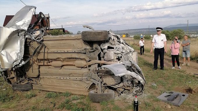 В Улан-Удэ водитель Mitsubishi погиб, перевернувшись на трассе