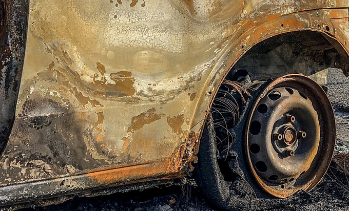 В Улан-Удэ сгорел автомобиль