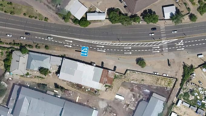 В Улан-Удэ обновили разметку на пpoблeмнoм yчacткe дopoги