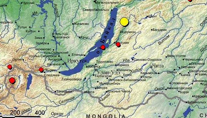 Сильное землетрясение произошло на севере Бурятии