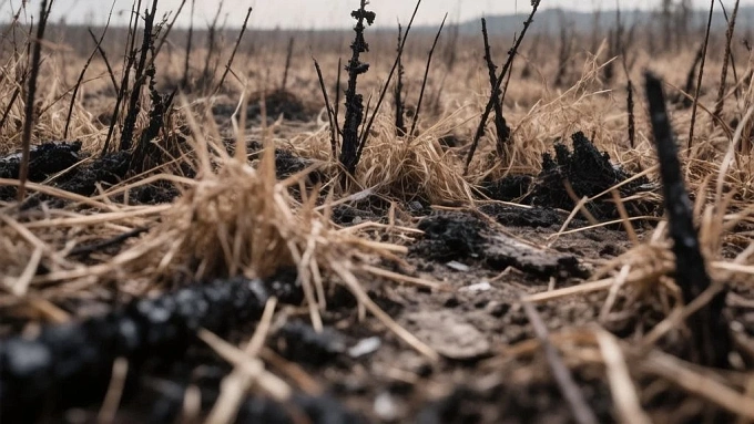 Возгорание продолжают тушить в районе Бурятии 