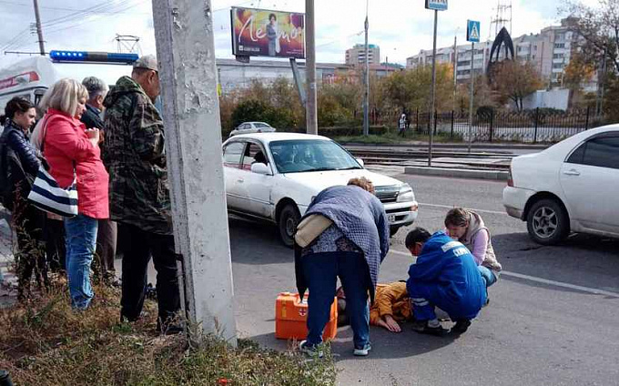 В Улан-Удэ девочку сбили на пешеходном переходе