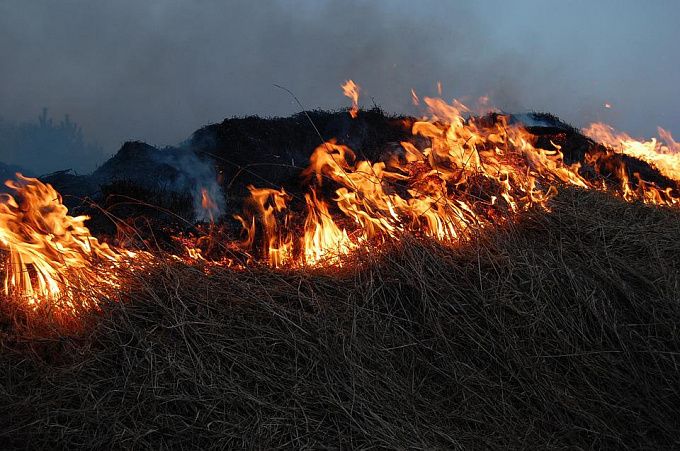 В Бурятии жители села сумели спасти свои дома от разрастающегося пламени