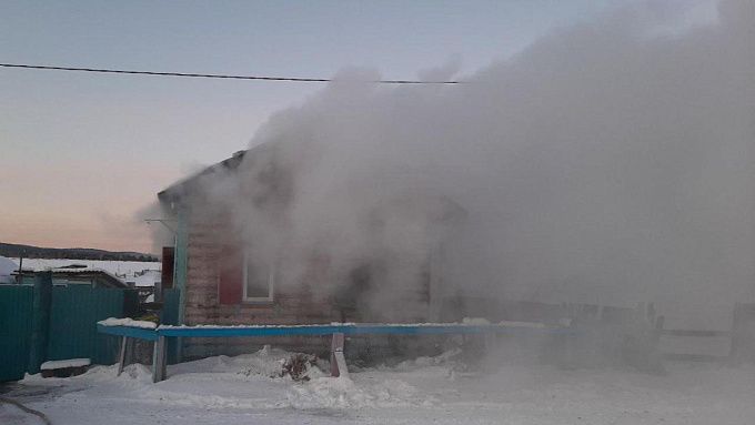 Жилой дом горел в районе Бурятии
