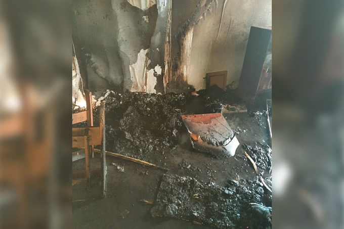В Бурятии горел многоквартирный дом
