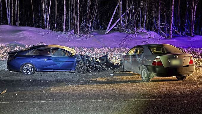 Лобовое ДТП с пострадавшими произошло на федеральной трассе «Байкал»
