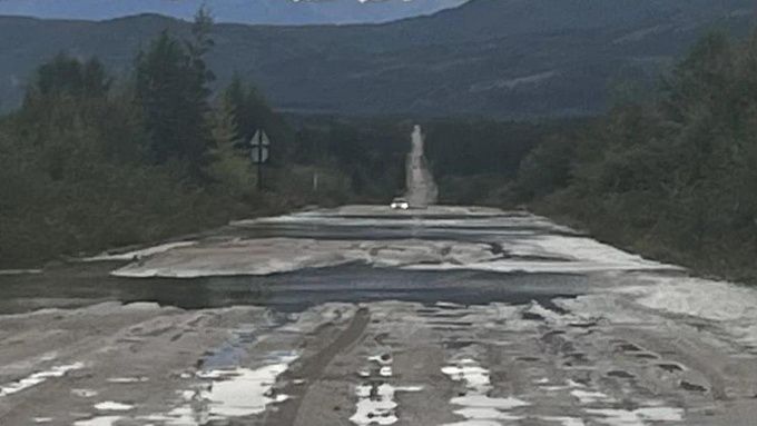 Вода вышла на дорогу в районе Бурятии