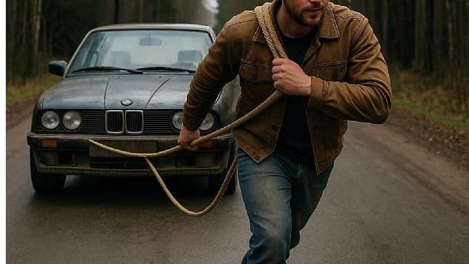 Улан-удэнец 200 метров тащил на себе BMW в надежде, что он бесхозный. Оказалось, это не так