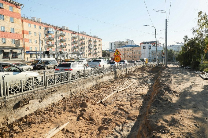 В Улан-Удэ улицу Ербанова раскопали и оставили