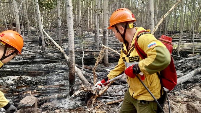 Девять лесных пожаров вспыхнули из-за ударов молний в Бурятии