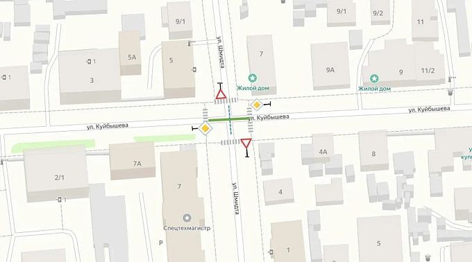 В Улан-Удэ на аварийном перекрестке вернули знаки приоритета
