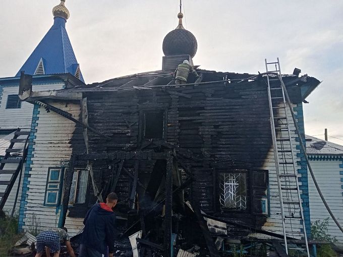 Церковь горела в селе Бурятии. ФОТО