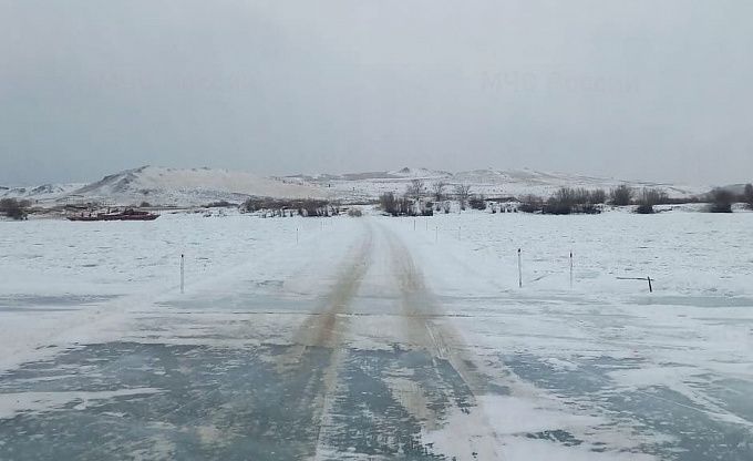 В районе Бурятии открылась ледовая переправа