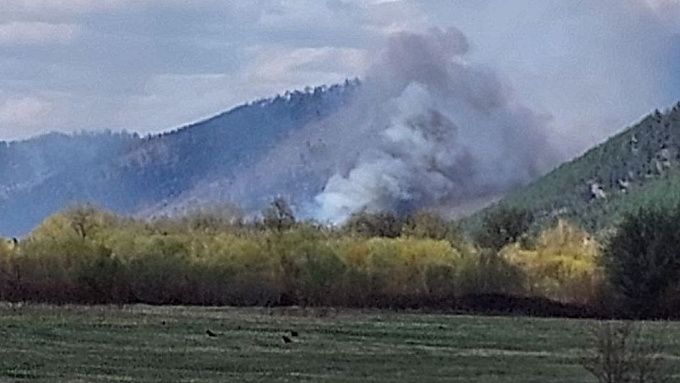 Лесной пожар разгорелся в районе Бурятии