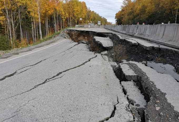 Объездную дорогу на трассе «Байкал» расширят после землетрясения
