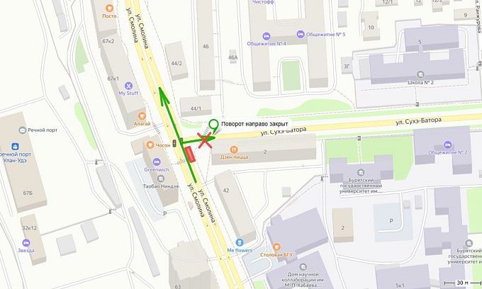 Дорогу в центре Улан-Удэ перекроют на месяц