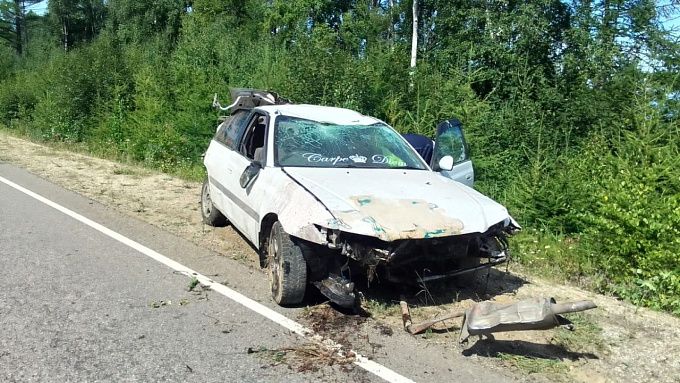 Пьяный водитель без прав устроил ДТП с пострадавшими на трассе в Бурятии
