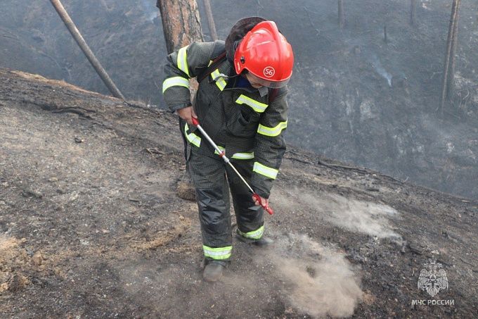 Пожар на кладбище произошел в Улан-Удэ