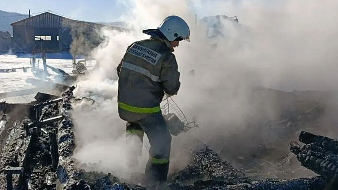 Мужчина погиб на пожаре в районе Бурятии