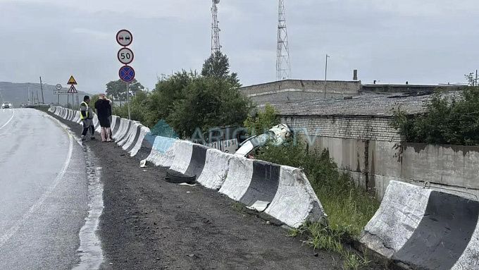 Перегонщик вылетел с трассы в районе Бурятии