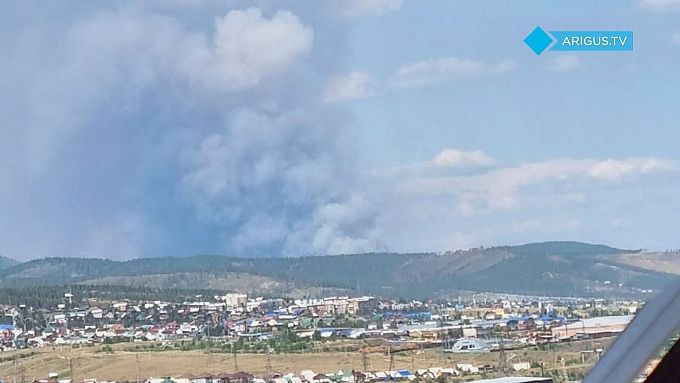Крупный лесной пожар продолжают тушить в пригороде Улан-Удэ