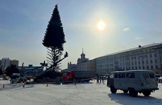 Новогоднее настроение окончательно покидает центр Улан-Удэ
