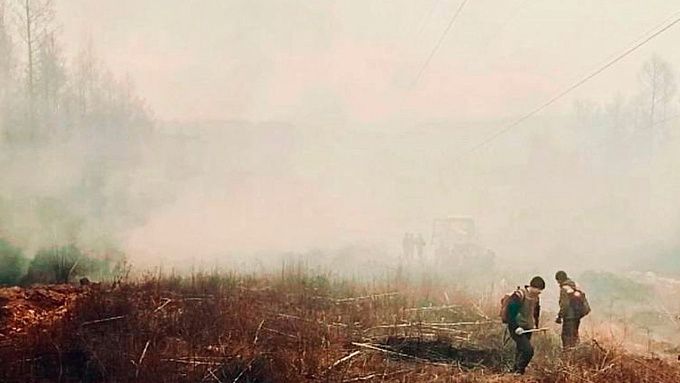 В Бурятии продолжается борьба с лесными пожарами