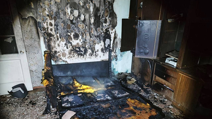 Дети пострадали на пожаре в Улан-Удэ