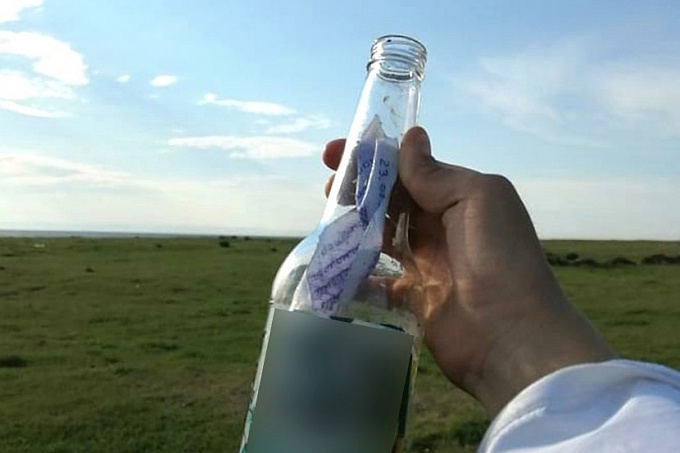 На Байкале нашли бутылку с любовным письмом (ФОТО)