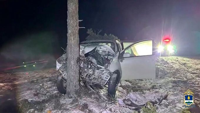 Водитель погиб в ночном ДТП на трассе в Бурятии