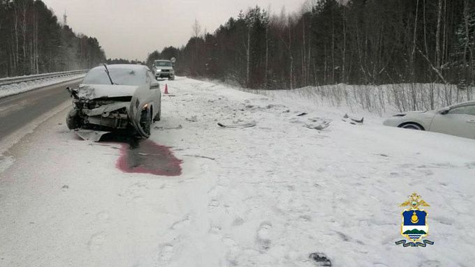 Водитель пострадал в лобовом ДТП на трассе «Байкал»