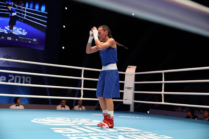 Людмила Воронцова в финале чемпионата мира по боксу