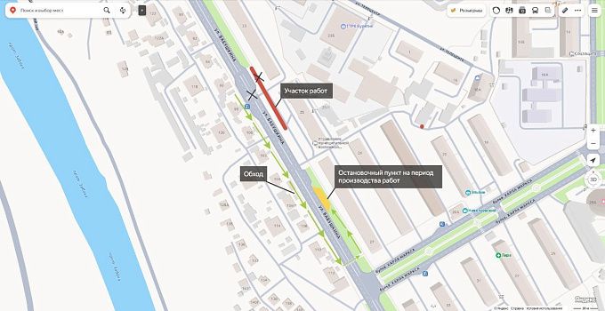 В Улан-Удэ временно перенесли остановку на ул. Бабушкина