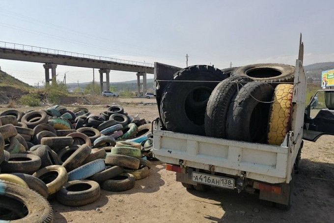 В Улан-Удэ собрали почти 150 тонн старых шин